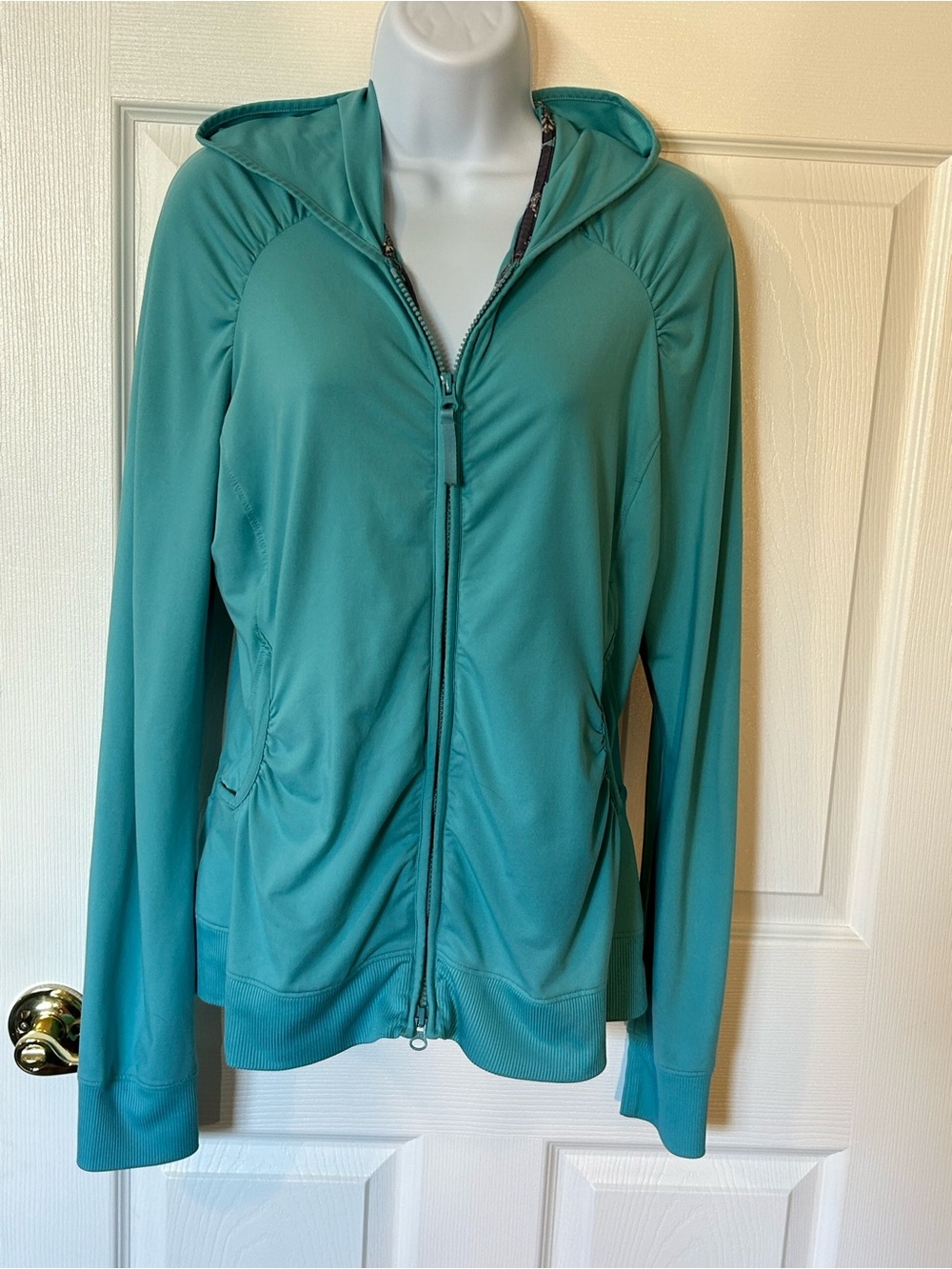 REI Teal Zip-Up Hooded Active Jacket Small